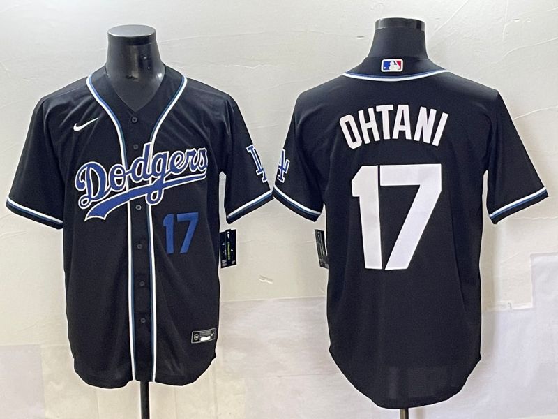 Men 2025 Los Angeles Dodgers #17 Ohtani Black Three generations Fashion Nike MLB Jersey style 70417->los angeles dodgers->MLB Jersey